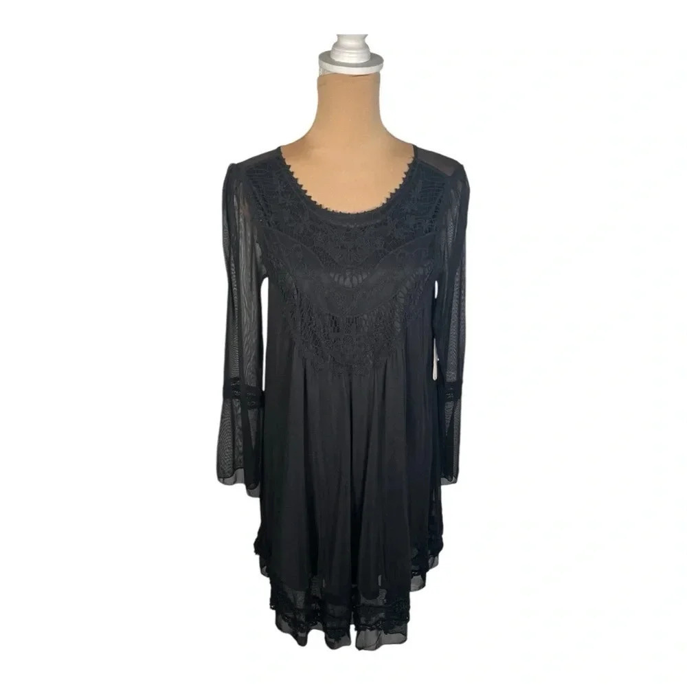 🖤 Altar’d State Long Sleeve Lace‎ Dress NWT Size XS